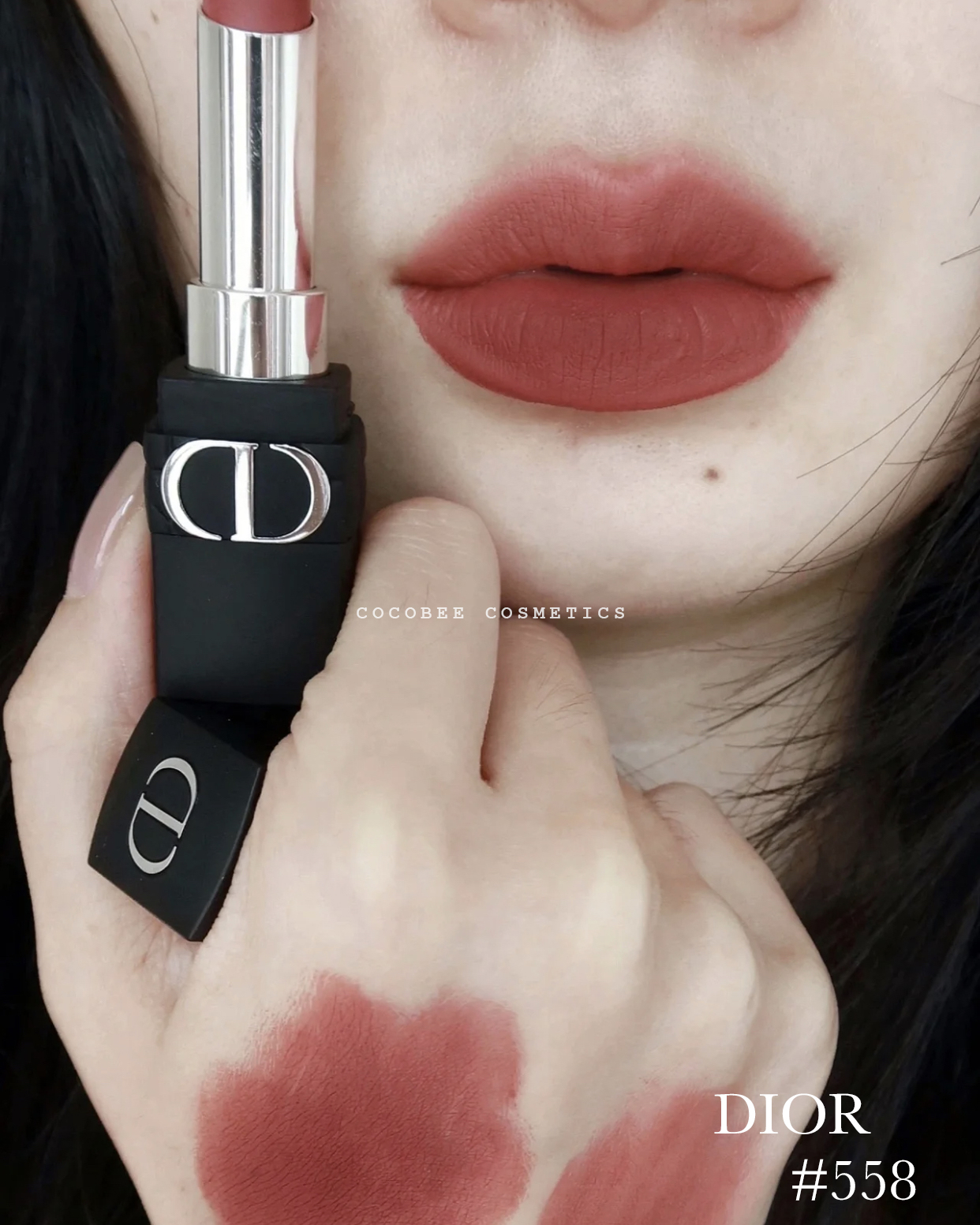 Son Kem Dior Rough Forever Liquid 558 Forever Grace  Màu Hồng Hoa Khô   Vilip Shop  Mỹ phẩm chính hãng